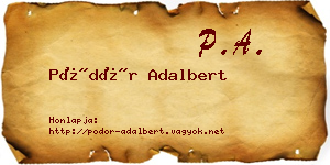 Pödör Adalbert névjegykártya